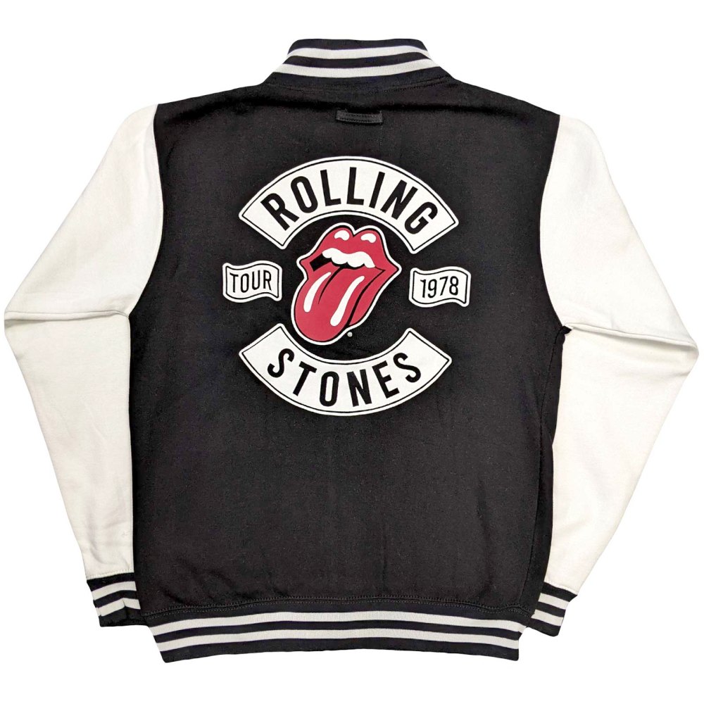 The Rolling Stones - Tour '78 Varsity Jacke - Schwarz/Weiß
